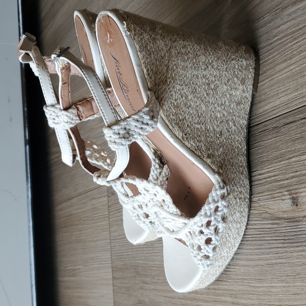 Lucky Brand Crochet Wedge Sandals